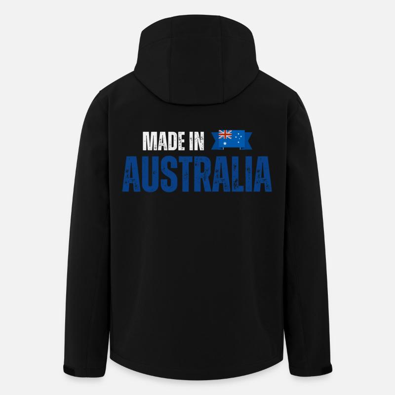 Fabriqué en Australie, fierté australienne - Veste softshell homme en polyester recyclé Stanley/Stella - noir