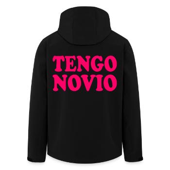I have a boyfriend - Men’s Recycled Softshell Jacket by Stanley/Stella - black - Back - AI Model Male 185 light (185cm)