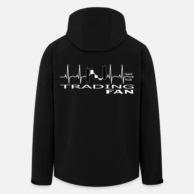 Conception de graphiques de trading Pulse - Veste softshell homme en polyester recyclé Stanley/Stella - noir