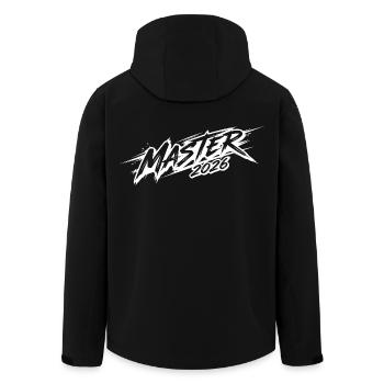 Master 2026 - Recycelte Männer Softshell-Jacke von Stanley/Stella - Schwarz - Hinten - AI Model Male 185 light (185cm)