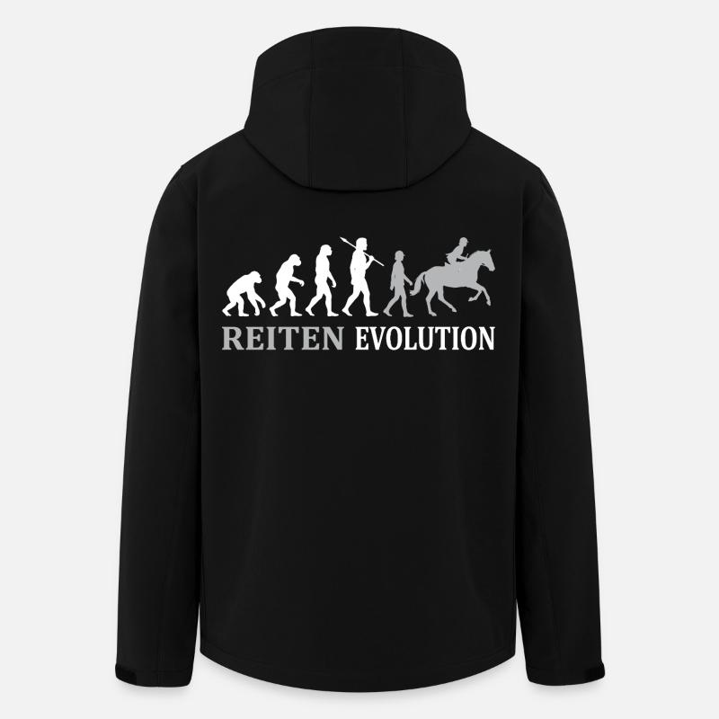 Reiten Evolution – Vom Affen zum Reiter - Recycelte Männer Softshell-Jacke von Stanley/Stella - Schwarz