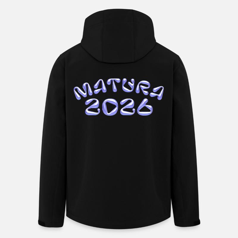 Matura 2026 Neon Blau - Recycelte Männer Softshell-Jacke von Stanley/Stella - Schwarz