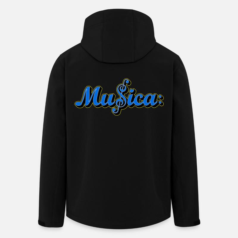 Musica Blue Logo - Recycelte Männer Softshell-Jacke von Stanley/Stella - Schwarz