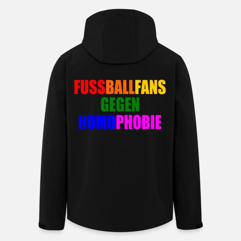 fans gegen homophobie - Recycelte Männer Softshell-Jacke von Stanley/Stella - Schwarz