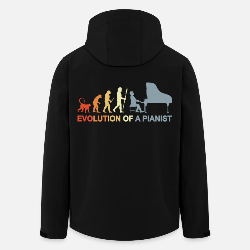 Piano Evolution - Recycelte Männer Softshell-Jacke Discoverer von Stanley/Stella - Schwarz