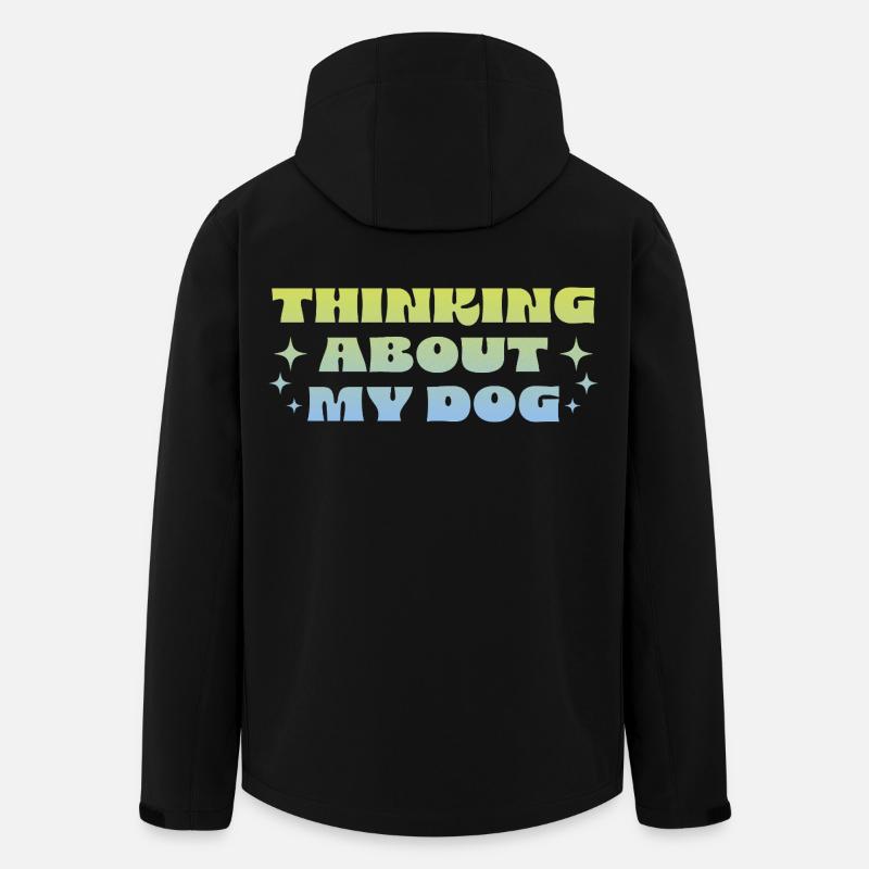 Penser à mon chien - Veste softshell homme en polyester recyclé Stanley/Stella - noir