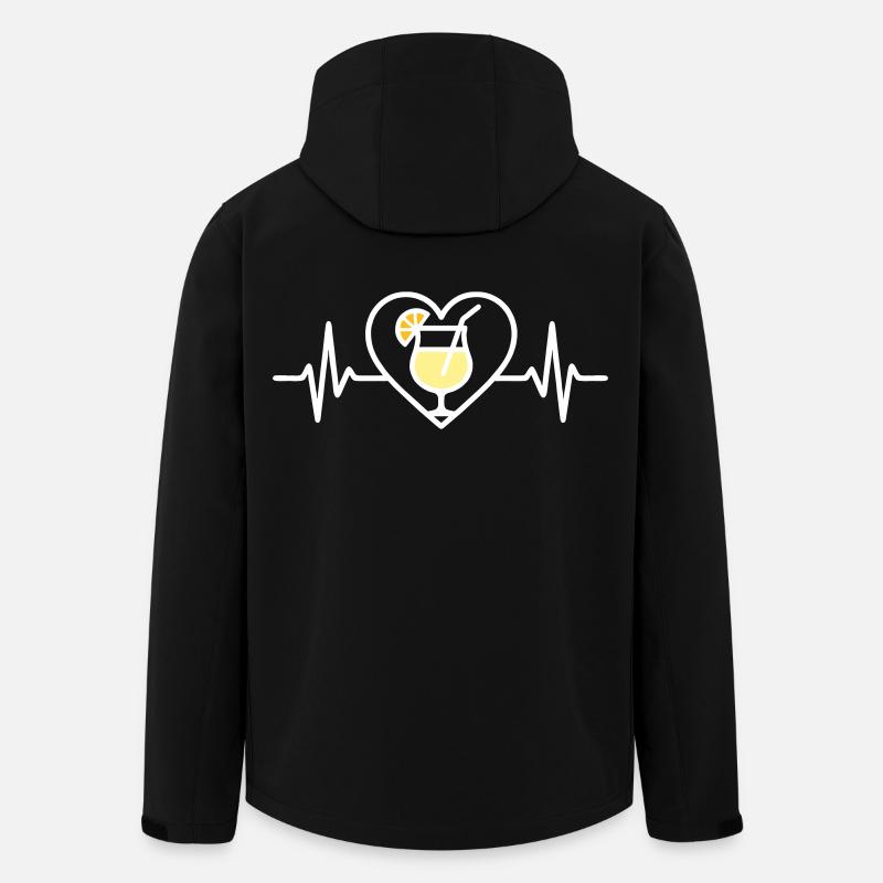 Piña Colada Heart Tropical Cocktail - Men’s Recycled Softshell Jacket by Stanley/Stella - black