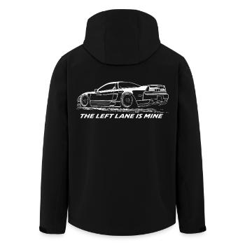 Die linke Spur ist Mine Racing Car Abschlag - Recycelte Männer Softshell-Jacke von Stanley/Stella - Schwarz - Hinten - AI Model Male 185 light (185cm)