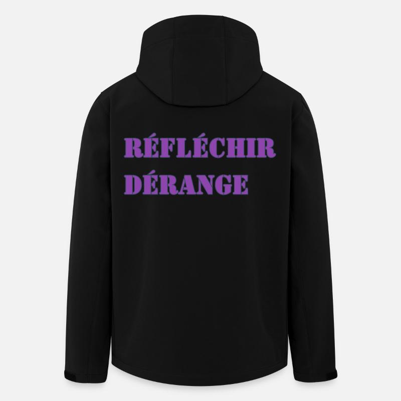 RÉFLÉCHIR DÉRANGE - Veste softshell homme en polyester recyclé Stanley/Stella - noir
