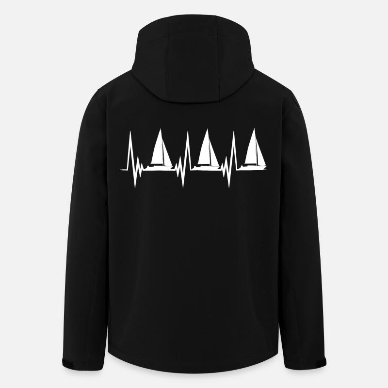 Battement de cœur de voile - Veste softshell homme en polyester recyclé Stanley/Stella - noir
