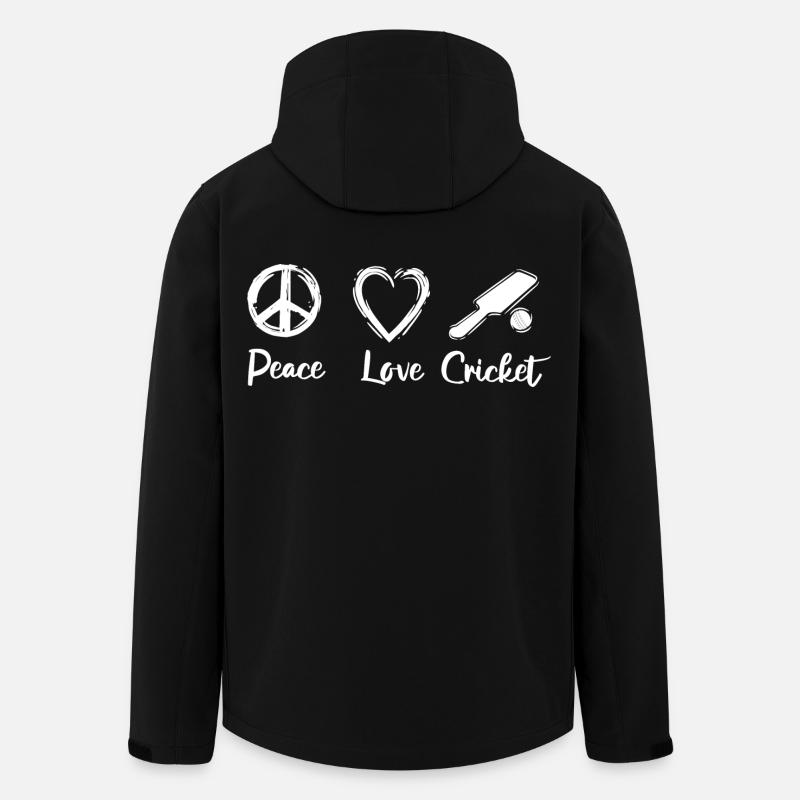 Peace Love Cricket - Recycelte Männer Softshell-Jacke von Stanley/Stella - Schwarz