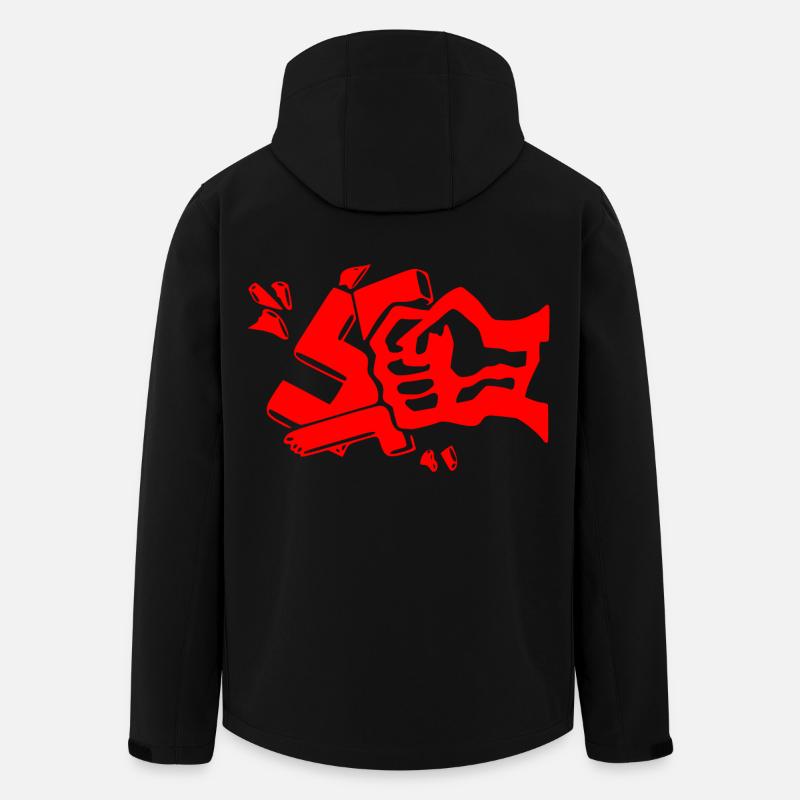 Gegen nazis faust - Recycelte Männer Softshell-Jacke von Stanley/Stella - Schwarz
