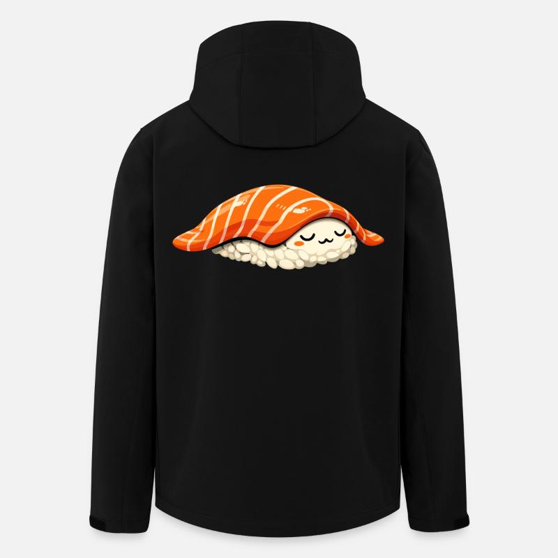 Sleeping Nigiri – Retro Japan Sushi Illustration - Men’s Recycled Softshell Jacket by Stanley/Stella - black