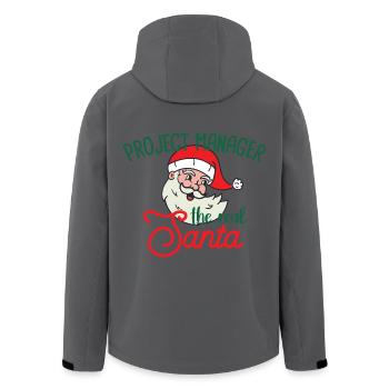 Project Manager xmas the real Santa Christmas - Men’s Recycled Softshell Jacket by Stanley/Stella - black - Back - AI Model Male 185 light (185cm)