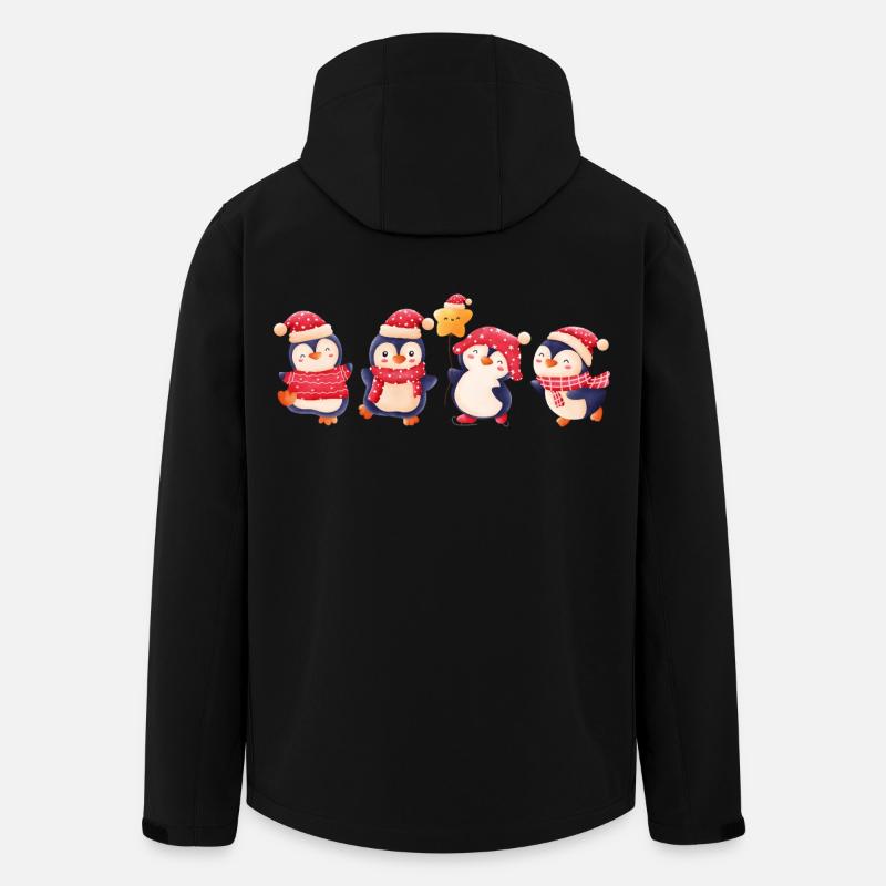 Lustige Pinguin Weihnachten - Recycelte Männer Softshell-Jacke von Stanley/Stella - Schwarz