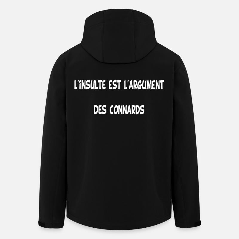 L'insulte (blanc) - Veste softshell homme en polyester recyclé Stanley/Stella - noir