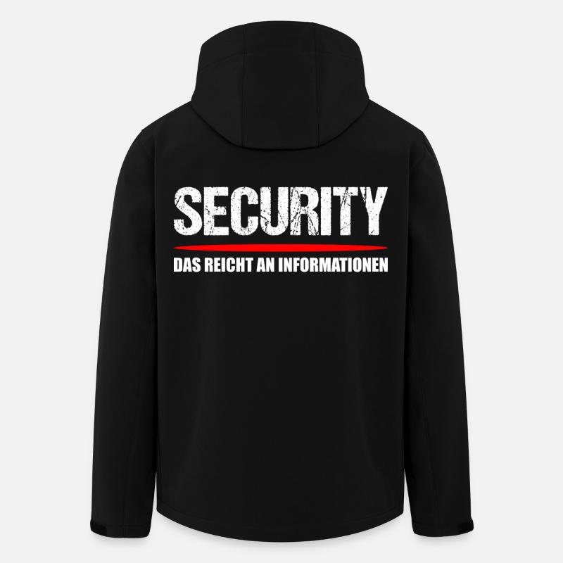 Security Türsteher Spruch - Recycelte Männer Softshell-Jacke von Stanley/Stella - Schwarz