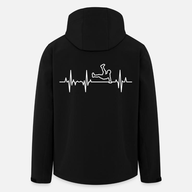 Breakdance heart line - Men’s Recycled Softshell Jacket by Stanley/Stella - black