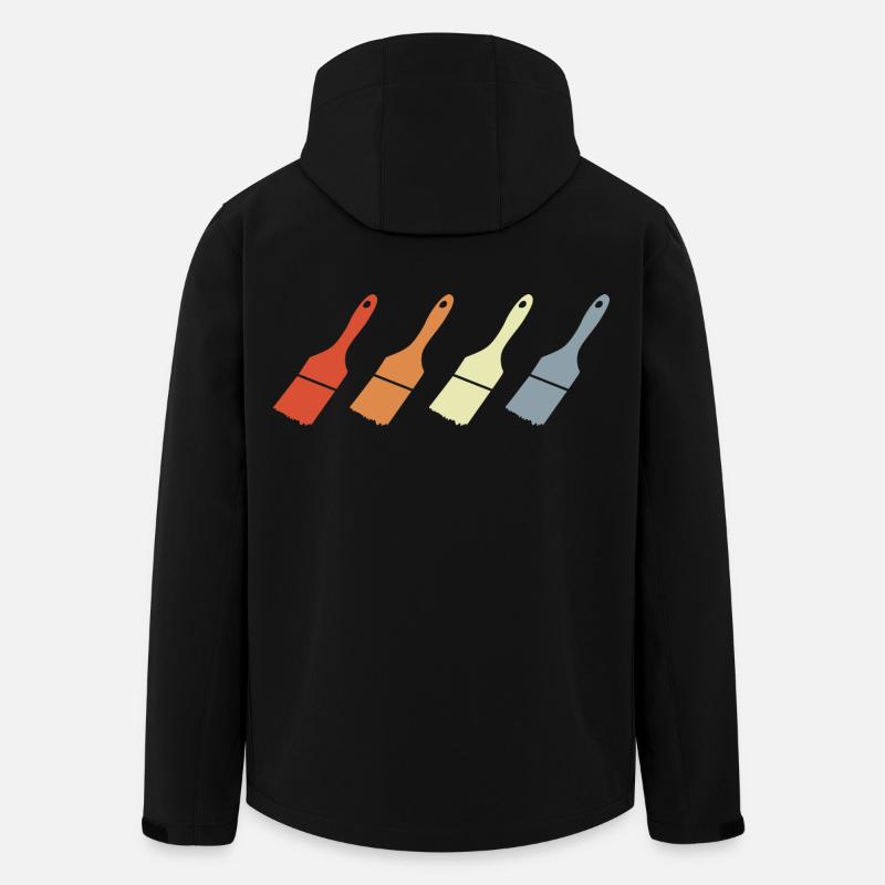 Lackierpinsel - Recycelte Männer Softshell-Jacke von Stanley/Stella - Schwarz