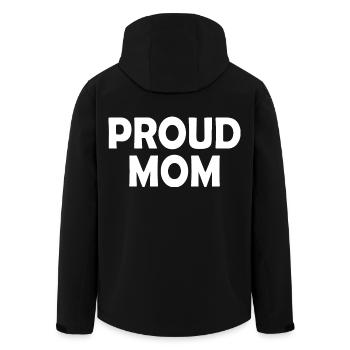 Proud mom - Recycelte Männer Softshell-Jacke von Stanley/Stella - Schwarz - Hinten - AI Model Male 185 light (185cm)