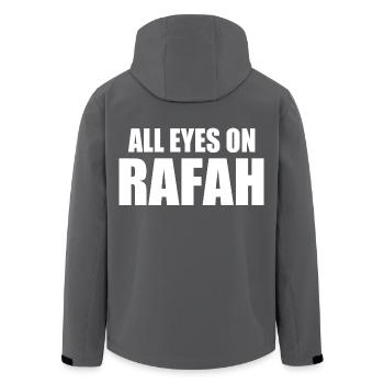 all eyes on rafah - Veste softshell homme en polyester recyclé Stanley/Stella - charbon - Dos - AI Model Male 185 light (185cm)