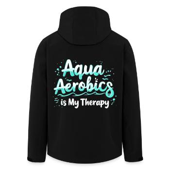 Aqua Aerobic Ist Meine Therapie - Recycelte Männer Softshell-Jacke von Stanley/Stella - Schwarz - Hinten - AI Model Male 185 light (185cm)