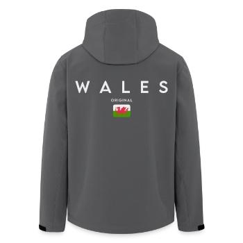 Drapeau du Pays de Galles, fierté galloise - Veste softshell homme en polyester recyclé Stanley/Stella - noir - Dos - AI Model Male 185 light (185cm)