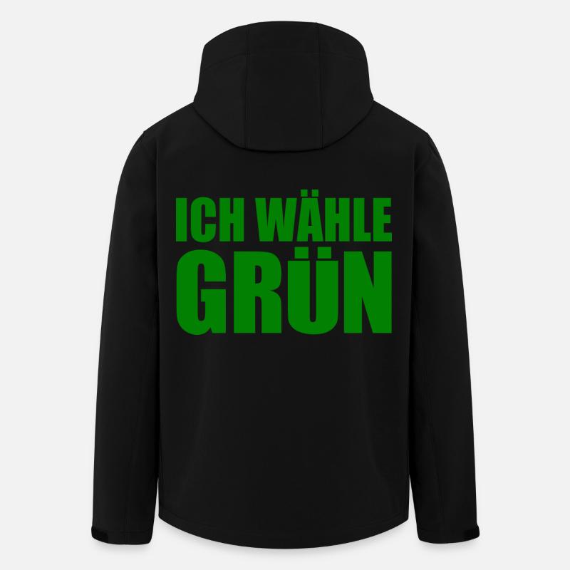 je choisis le vert - Veste softshell homme en polyester recyclé Stanley/Stella - noir