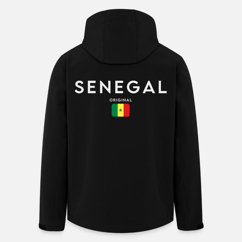 Drapeau sénégalais, fierté sénégalaise - Veste softshell homme en polyester recyclé Stanley/Stella - noir