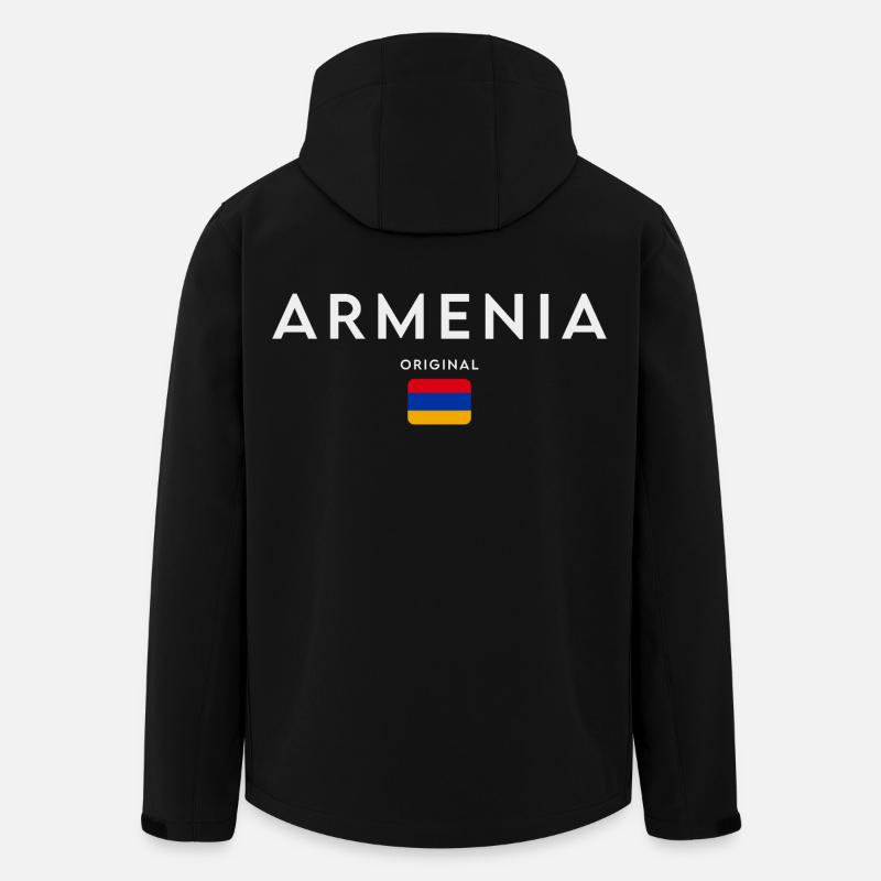 Armenian flag, Armenian pride - Men’s Recycled Softshell Jacket by Stanley/Stella - black