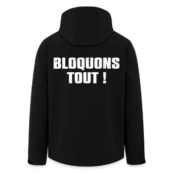 Lasst uns alles blockieren! Blockadebewegung vom 10. September - Recycelte Männer Softshell-Jacke von Stanley/Stella - Schwarz - Hinten - AI Model Male 185 light (185cm)