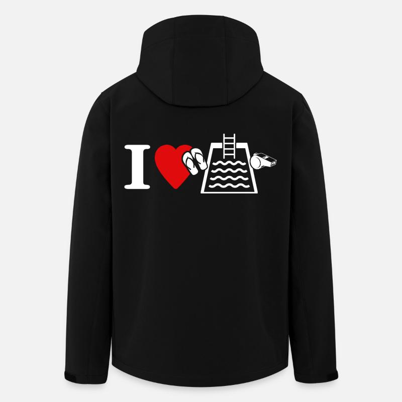 Lifeguards Love Lifeguard Swimmers - Men’s Recycled Softshell Jacket by Stanley/Stella - black