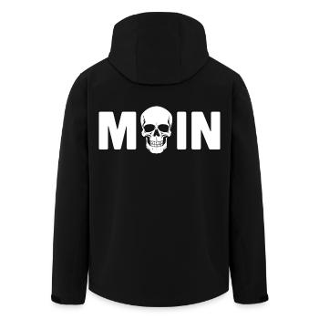 MOIN Greeting Northern Germany Skull Skull - Men’s Recycled Softshell Jacket by Stanley/Stella - black - Back - AI Model Male 185 light (185cm)