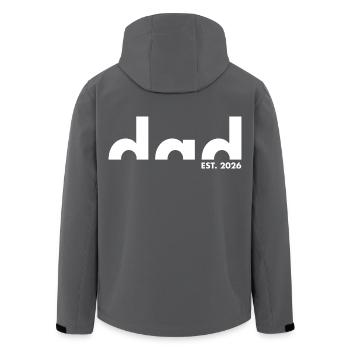 Dad Est. 2026 | Vater | Vatertag - Recycelte Männer Softshell-Jacke von Stanley/Stella - Schwarz - Hinten - AI Model Male 185 light (185cm)