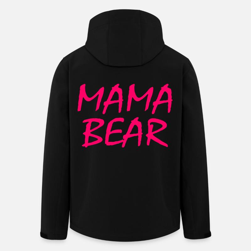 Mama bear - Veste softshell homme en polyester recyclé Stanley/Stella - noir