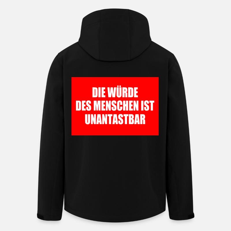 Human dignity is inviolable - Men’s Recycled Softshell Jacket by Stanley/Stella - black