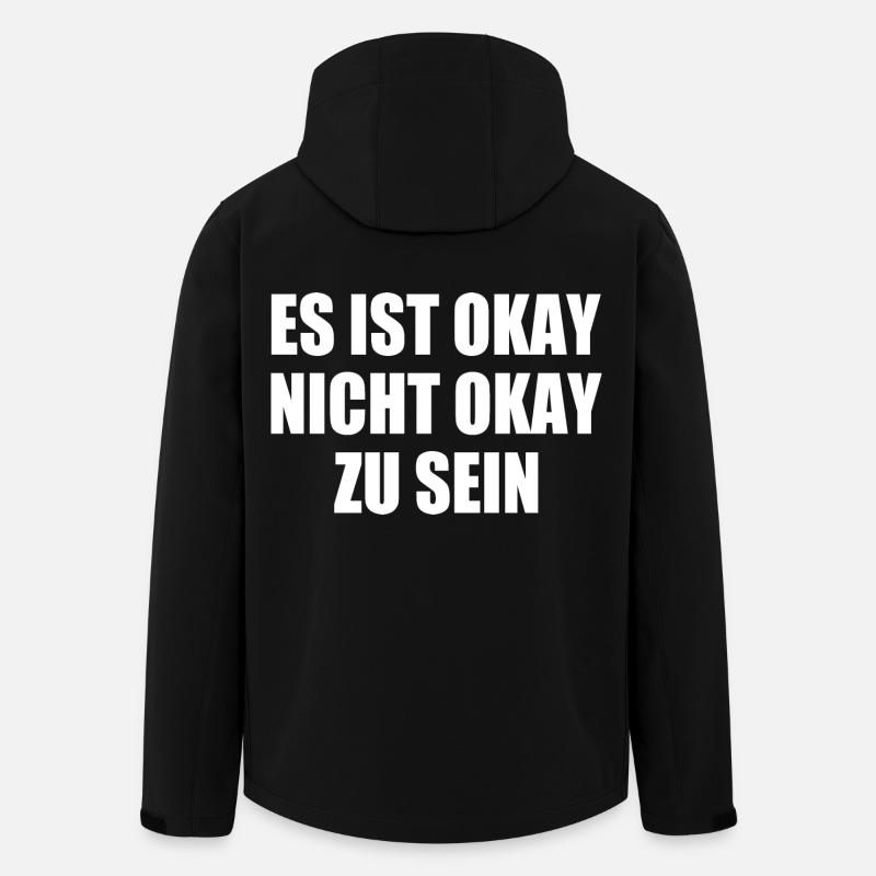 es ist okay nicht okay zu sein - Recycelte Männer Softshell-Jacke von Stanley/Stella - Schwarz