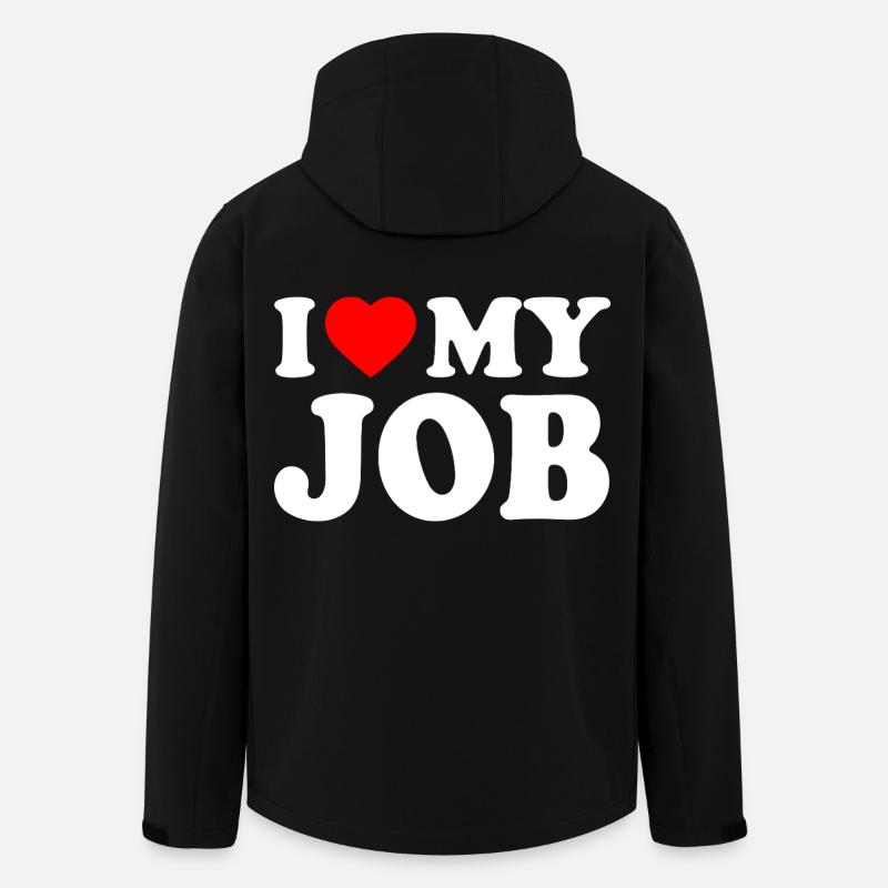 I love my job - Veste softshell homme en polyester recyclé Stanley/Stella - noir