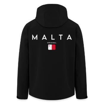 Flagge von Malta, maltesischer Stolz - Recycelte Männer Softshell-Jacke von Stanley/Stella - Schwarz - Hinten - AI Model Male 185 light (185cm)