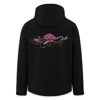 Lotus en filigrane avec ornements - Veste softshell homme en polyester recyclé Stanley/Stella - noir - Dos - AI Model Male 185 light (185cm)