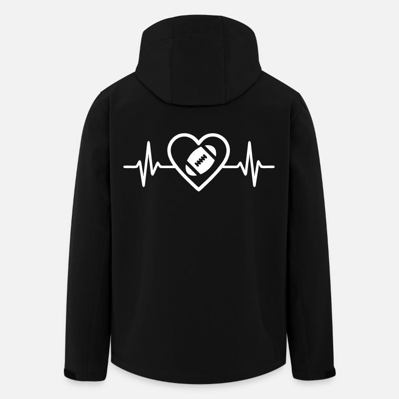 Herz-Rugby - Recycelte Männer Softshell-Jacke von Stanley/Stella - Schwarz
