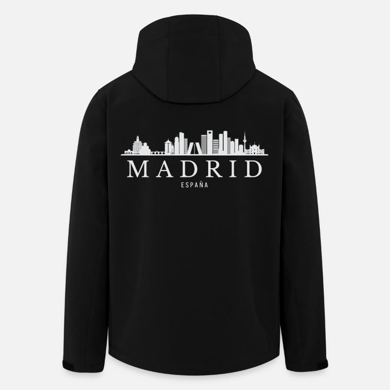 Madrid Skyline, Madrid Spain - Men’s Recycled Softshell Jacket by Stanley/Stella - black