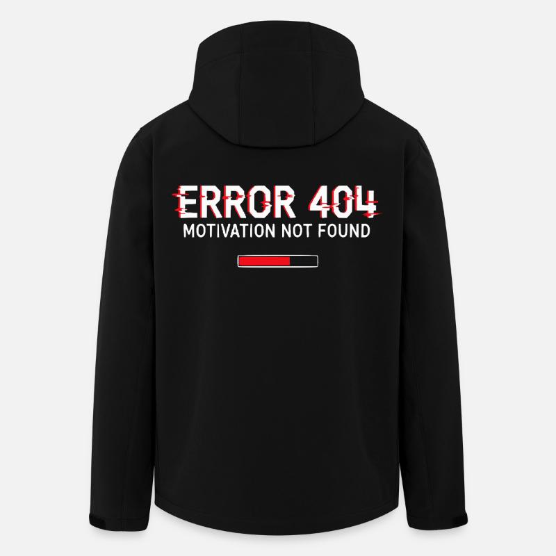 Error 404 Motivation - Men’s Recycled Softshell Jacket by Stanley/Stella - black