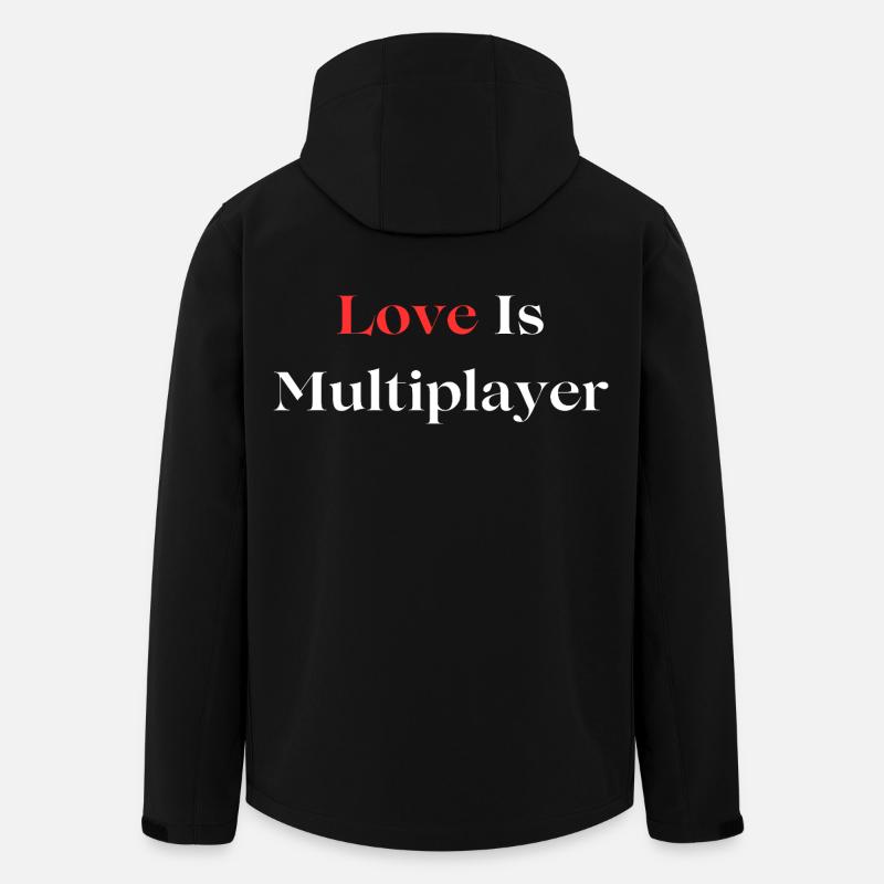 Love Is Multiplayer - Recycelte Männer Softshell-Jacke von Stanley/Stella - Schwarz