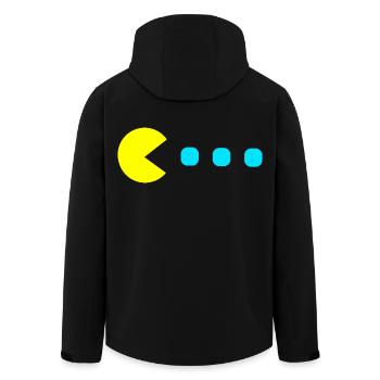 Retro Game - Recycelte Männer Softshell-Jacke von Stanley/Stella - Schwarz - Hinten - AI Model Male 185 light (185cm)
