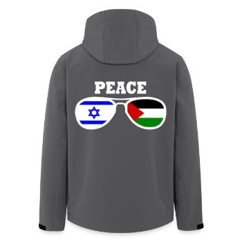 Free Palestine Israel frieden peace - Recycelte Männer Softshell-Jacke von Stanley/Stella - Schwarz - Hinten - AI Model Male 185 light (185cm)