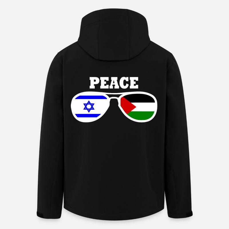 Free Palestine Israel peace - Veste softshell homme en polyester recyclé Stanley/Stella - noir