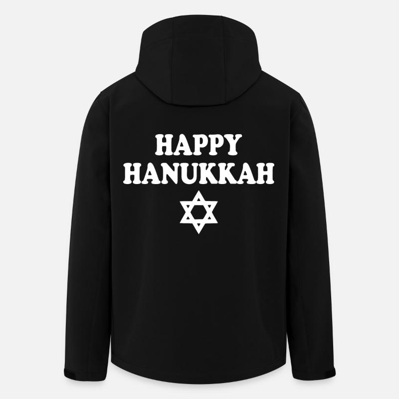 HAPPY HANUKKAH - Veste softshell homme en polyester recyclé Stanley/Stella - noir