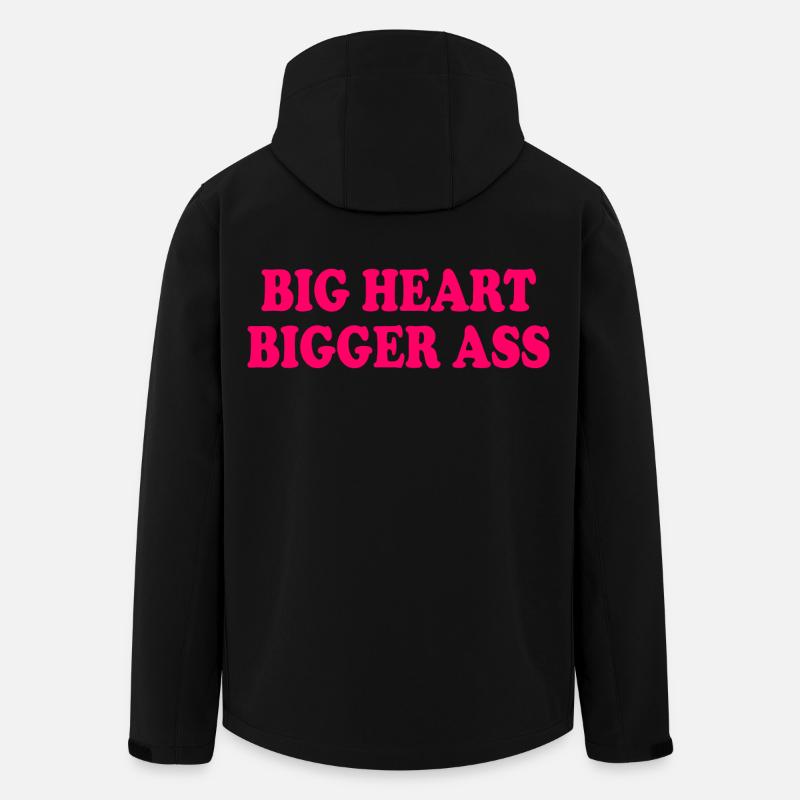 Big heart bigger ass - Veste softshell homme en polyester recyclé Stanley/Stella - noir