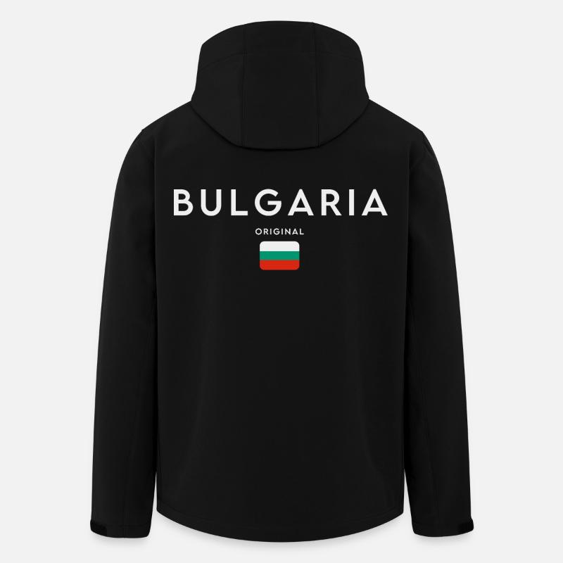 Drapeau bulgare, fierté bulgare - Veste softshell homme en polyester recyclé Stanley/Stella - noir